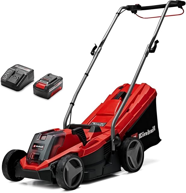 Einhell GE-CM 18/33 Li Akkurasenmäher mit 33-cm-Gehäuse und Power-X-Change-Akku