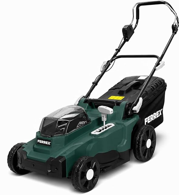 FERREX FS-ARM 4037 Akkurasenmäher mit 37-cm-Gehäuse und Grasfangkorb mit 40 Litern