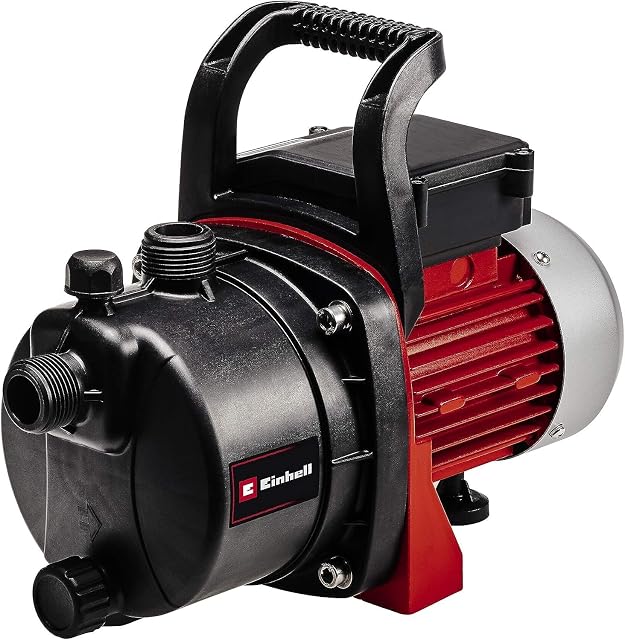 Einhell GC-GP 6538 Gartenpumpe mit Gewindeanschlüssen R1 Zoll und Tragegriff