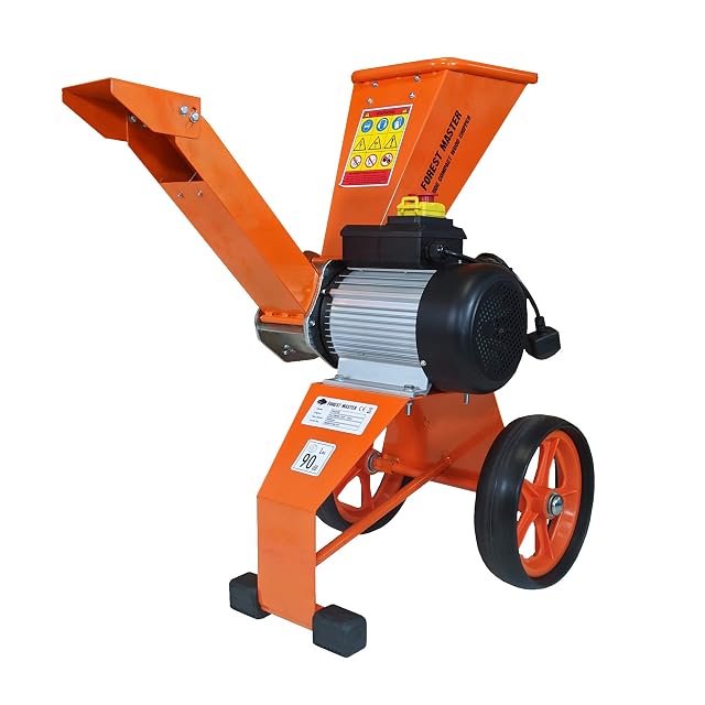 Forest Master FM4DDE Elektro-Gartenhäcksler mit aufklappbarem Trichter