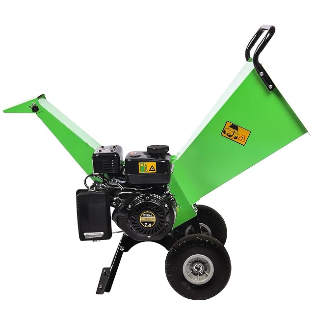 GARDENBEAUT R30 Benzin-Holzhäcksler mit Schneidwalze und Motor von 212 ccm