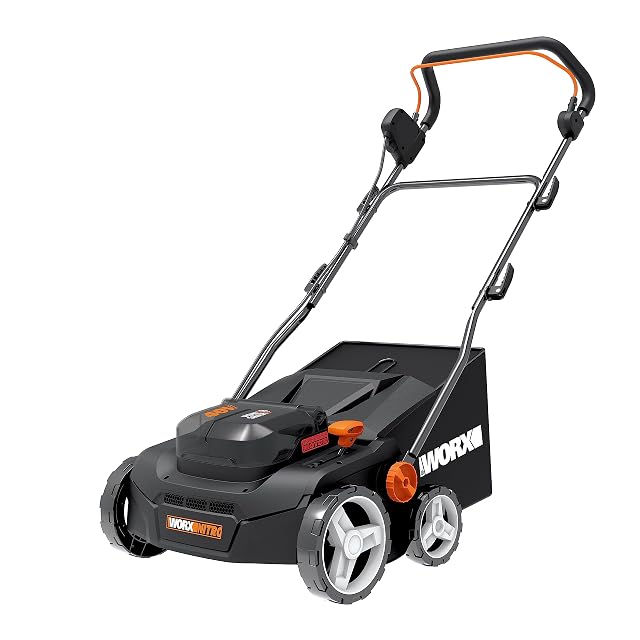 WORX WG855E.9 Akkuvertikutierer und Rasenlüfter, ohne Akku geliefert