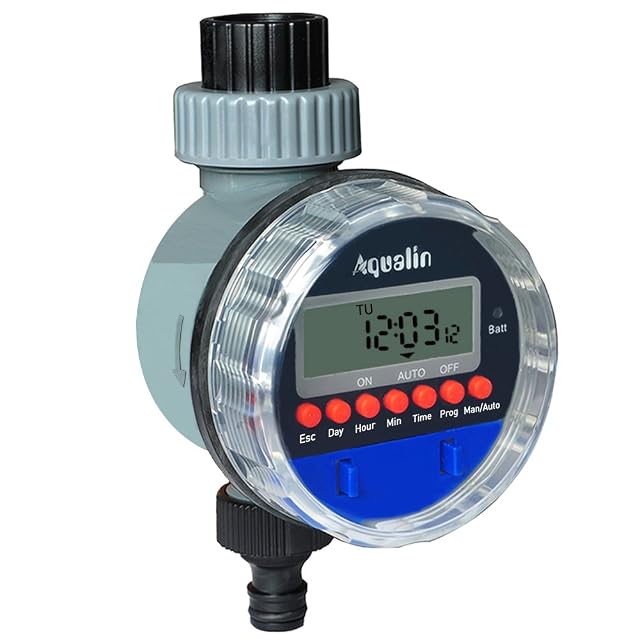 Aqualin YL21026 Bewässerungsuhr mit LCD-Feld und Hahnanschluss ¾ Zoll